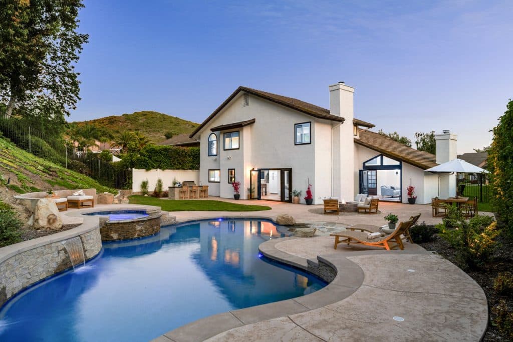 luxury house with a swimming pool